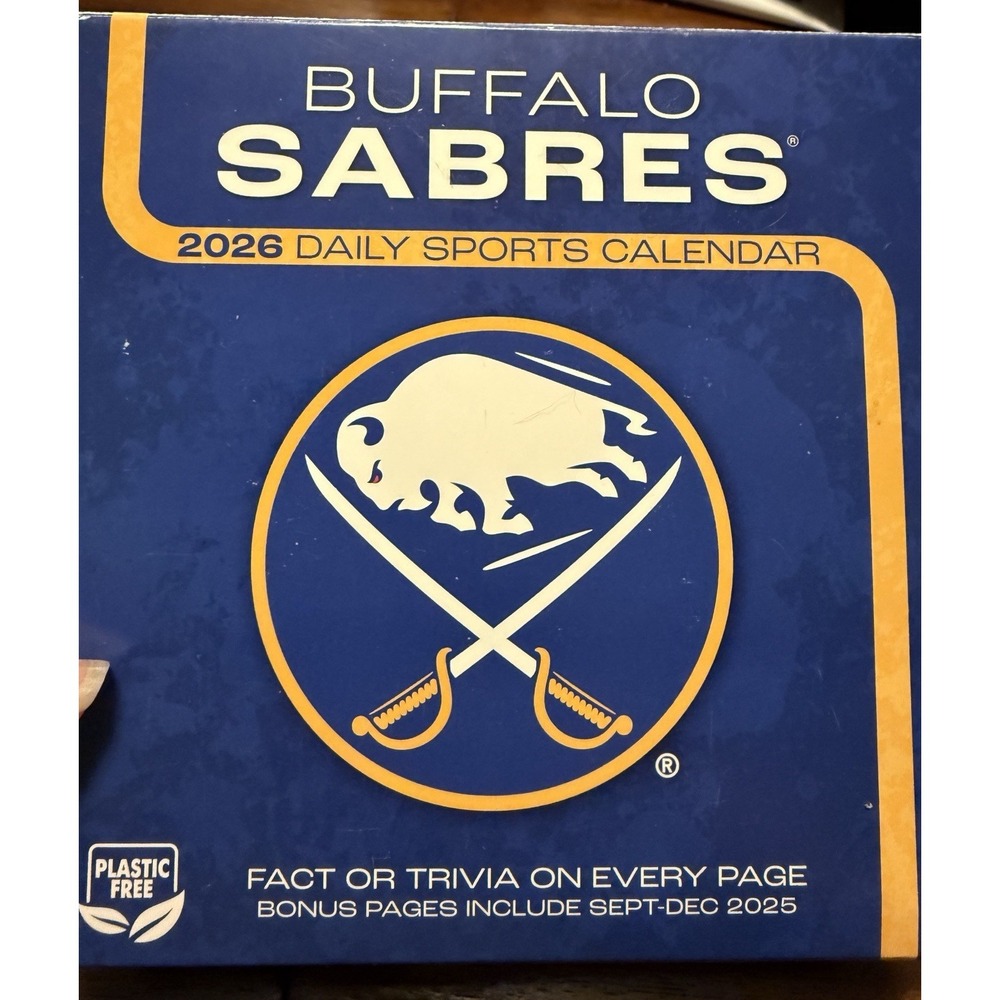 NHL Buffalo Sabres 2026 Desk Calendar, 5.38'' X 5.38'', 12-Mo